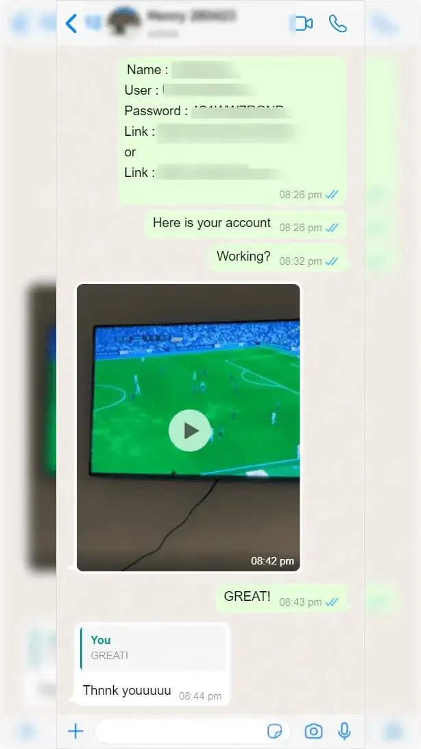 WhatsApp customer review screenshot